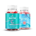 BeLive biotin og multivitamin D3 & B12 Bundle for hårvækst, sund hud & negle, forbedret ben & muskel styrke, jord sundhed og energi