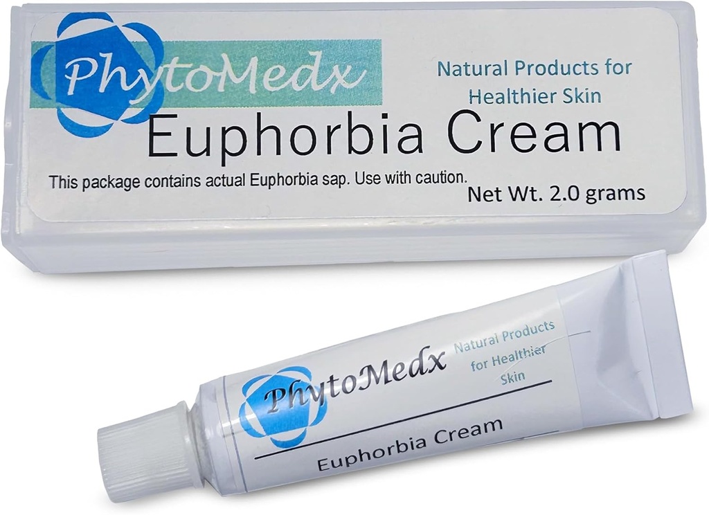 PhytoMedx - Euphorbia Cream, Radium Weed, Eksklusiv kilde til Euphorbia Sap formuleret i en Easy- to- Brug Skin Care Spot Cream til Sun- Beskadiget Hud, 2,0 g