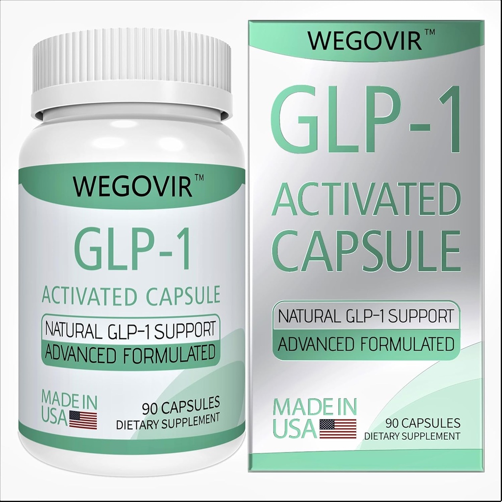 GLP-1 Supplement Support, med naturligt GLP-1 Aktivator, Berberine & Green Coffee Extract, GLP-1 Boosting for kvinder & mænd, Hunger & Metabolisme Support, GLP-1 Niveauer & Samlet sundhed - 90 Kapsler