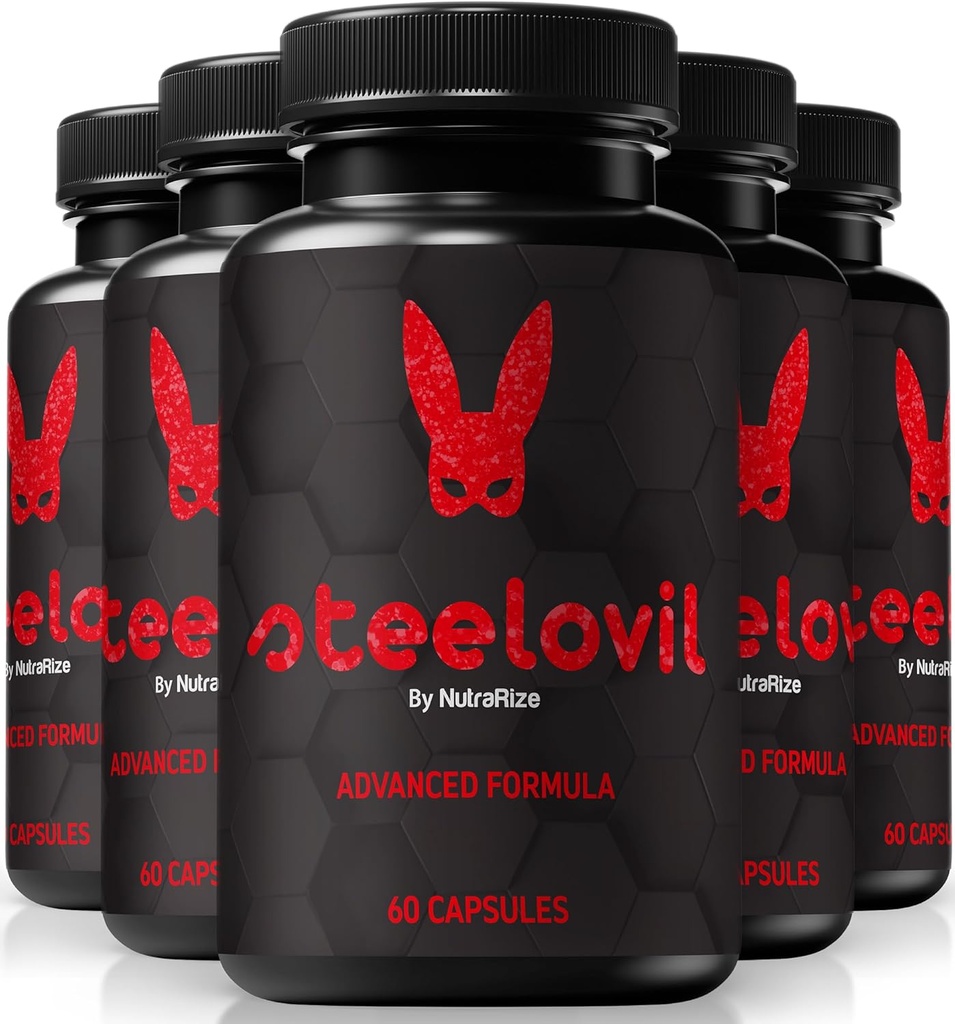 NutraRize (5 Pack) Steelovil piller, officielle Steelovil kapsler til omfattende wellness, Alle naturlige kapsler til at støtte energi og total sundhed, stål ovel supplement anmeldelser (300 kapsler)