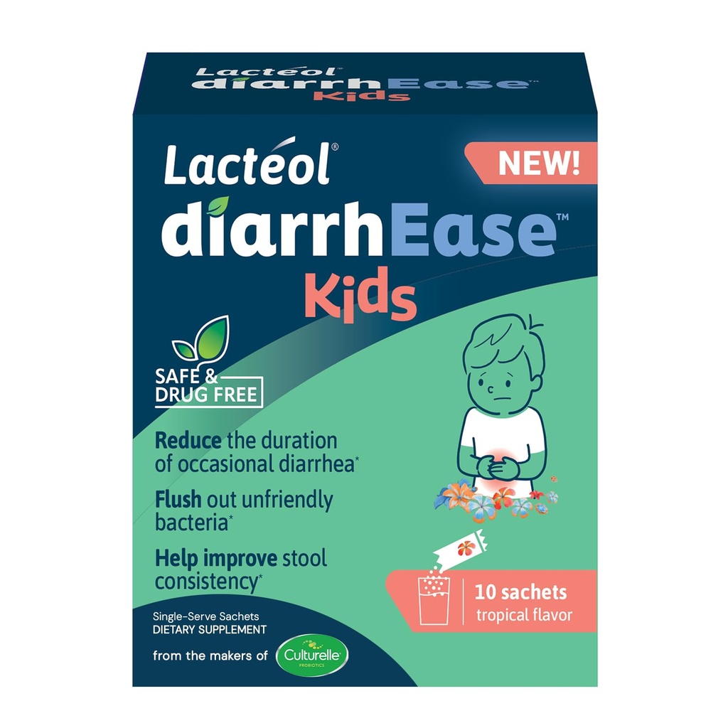 Diarré Ease Kids - en sikker, stoffri og klinisk testet postbiotisk stamme, der kortere varigheden af lejlighedsvis Diarré - arbejder naturligt med dit barns krop, 10 Greve