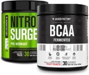 Jacked Factory Nitrobølge Pre- Workout i Arctic White & BCAA i Fruit Punch for Muscle Building and Recovery