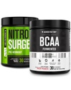 Jacked Factory Nitrobølge Pre- Workout i Arctic White & BCAA i Fruit Punch for Muscle Building and Recovery