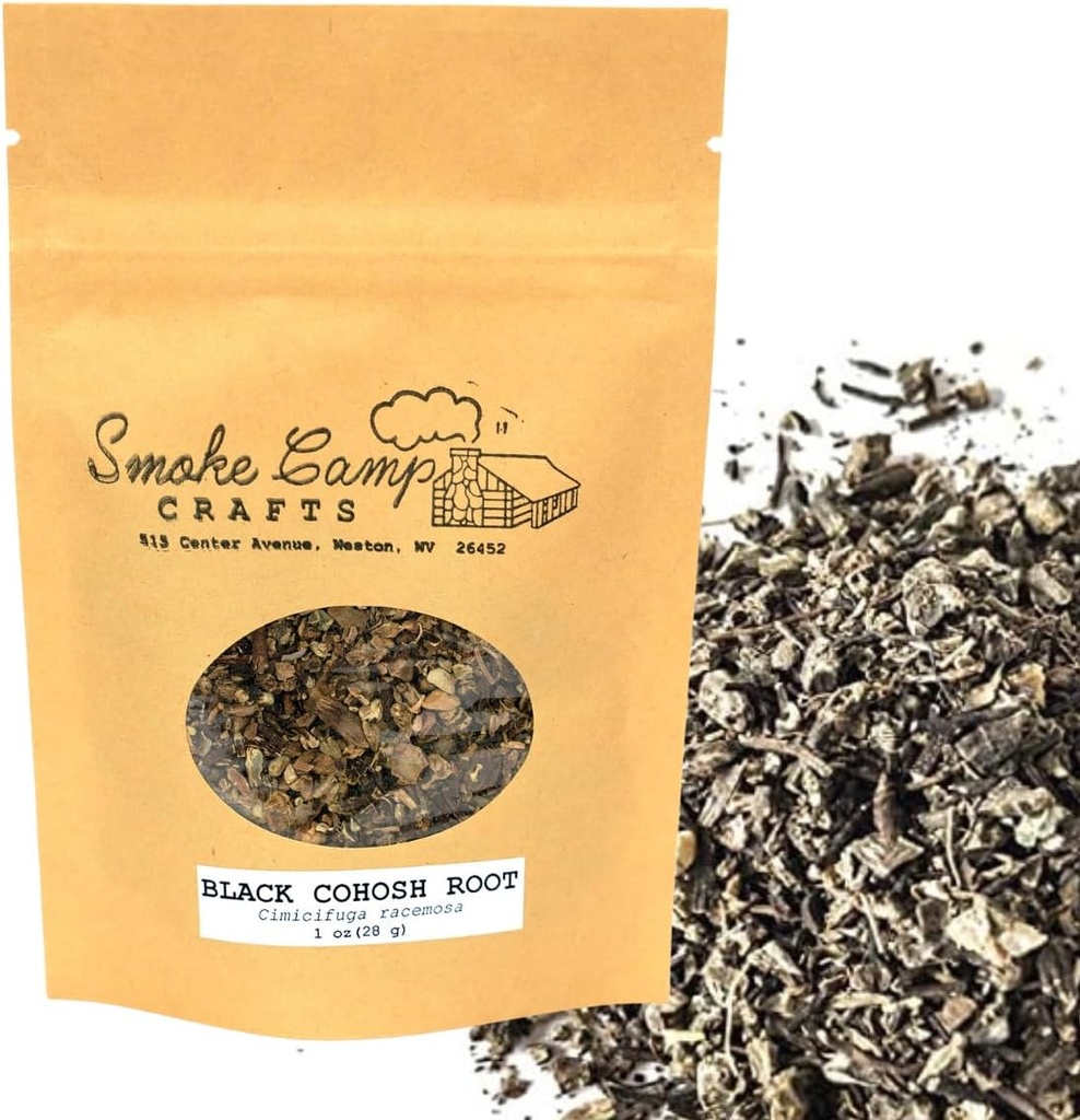 Smoke Camp Crafts - 124; Black Cohosh Root (Cimicifuga racemosa) 1 oz Tørret Herb - 124; Håndpakning - 124; Fremstillet i West Virginia