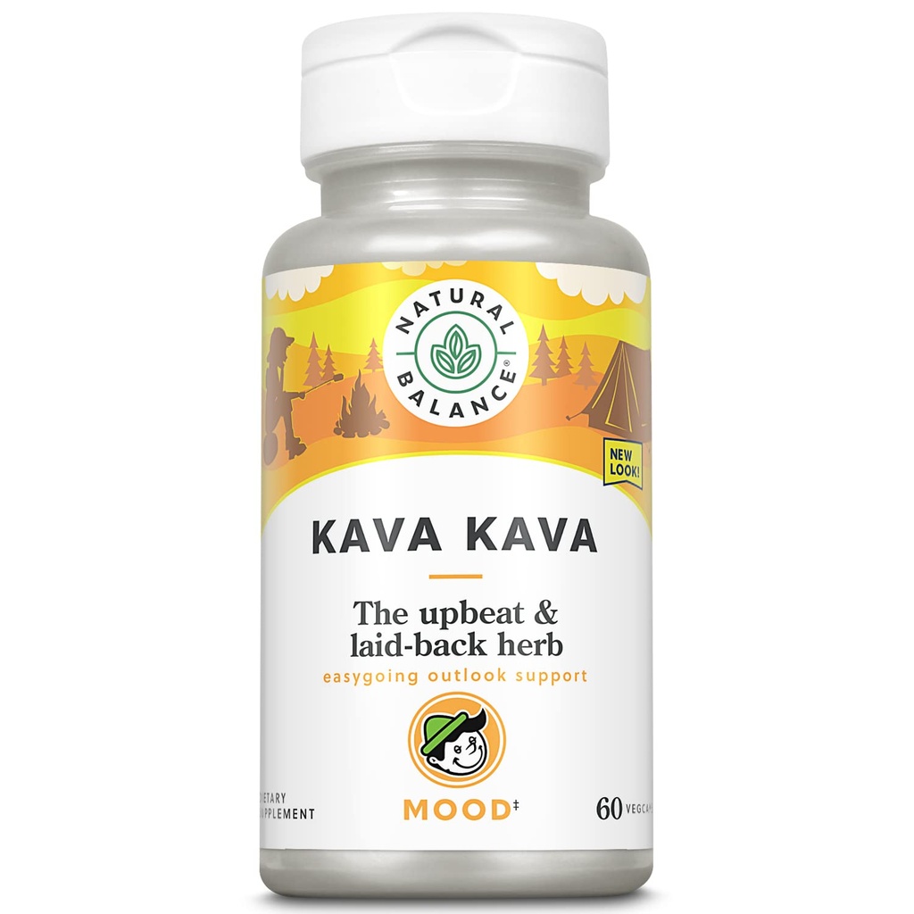 Naturlig balance Kava Kava Root • 124; Naturligt tillæg Hjælper støtte afslapning & Stress Reduktion • 124; 60 Veggie kapsler