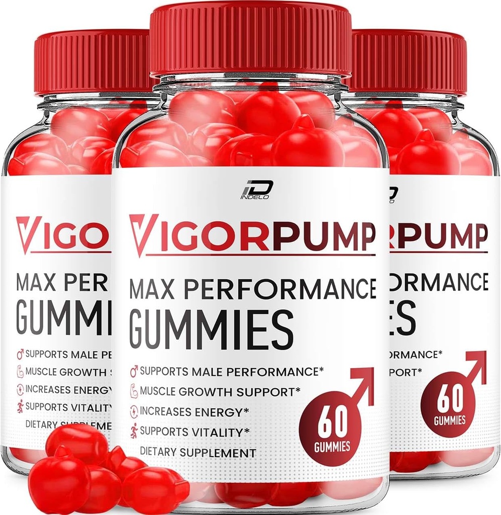 Vigor Pump Gummies for Men - VigorPump Mand Gummies All- Natural Supplement, Pump Vigor Gummies Anmeldelser (3 Pack - 180 Gummies)