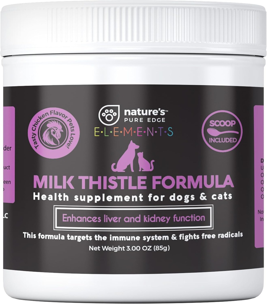Mælk tidsel til hunde & katte. Lever supplement med rigtige kylling. Ekstra styrke lever og Nyre Detox. Hunde og katte elsker smagen. Leverstøtte. Ekstra store 85 gram krukke!