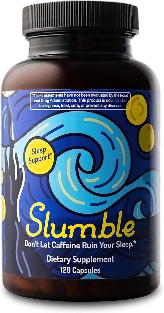 Sleep Support - Hjælper med at fjerne koffein før Bed with Sulforaphane, Evodia Fruit, Melatonin (4 mg), Magnesium, L- Tryptophan & B6 - Non-Habit Danning Natural Sleep Aid - 120 Kapsler, 60- Day Supply
