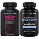 Vital Vitamin Biotin Complex kapsler + Resveratrol kapsler