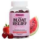 Sakoon ernæring Bloating Relief Gummies for Women - Grøn te, ACV, Mælkebøtte, Buchu Leaf, Naturlig fordøjelse Support, 60 Gummies, Watermelon Flavor