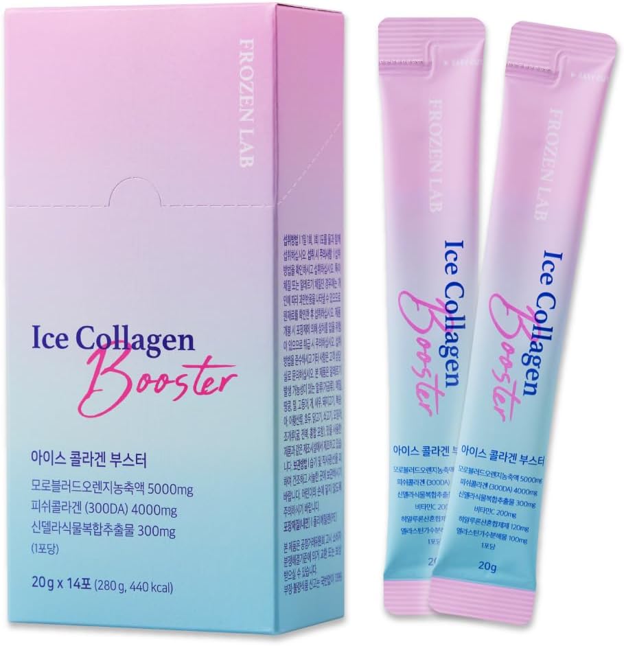 Flydende Multi Collagen Booster, 14 Sticks Koreansk Skønhed - 300 DA Anti- Aging & Indre Skønhed, Collagen 400mg Elastine 100mg & Hyaluronsyre 120g - Low Molecular Collagen Stick Supplement (Single)