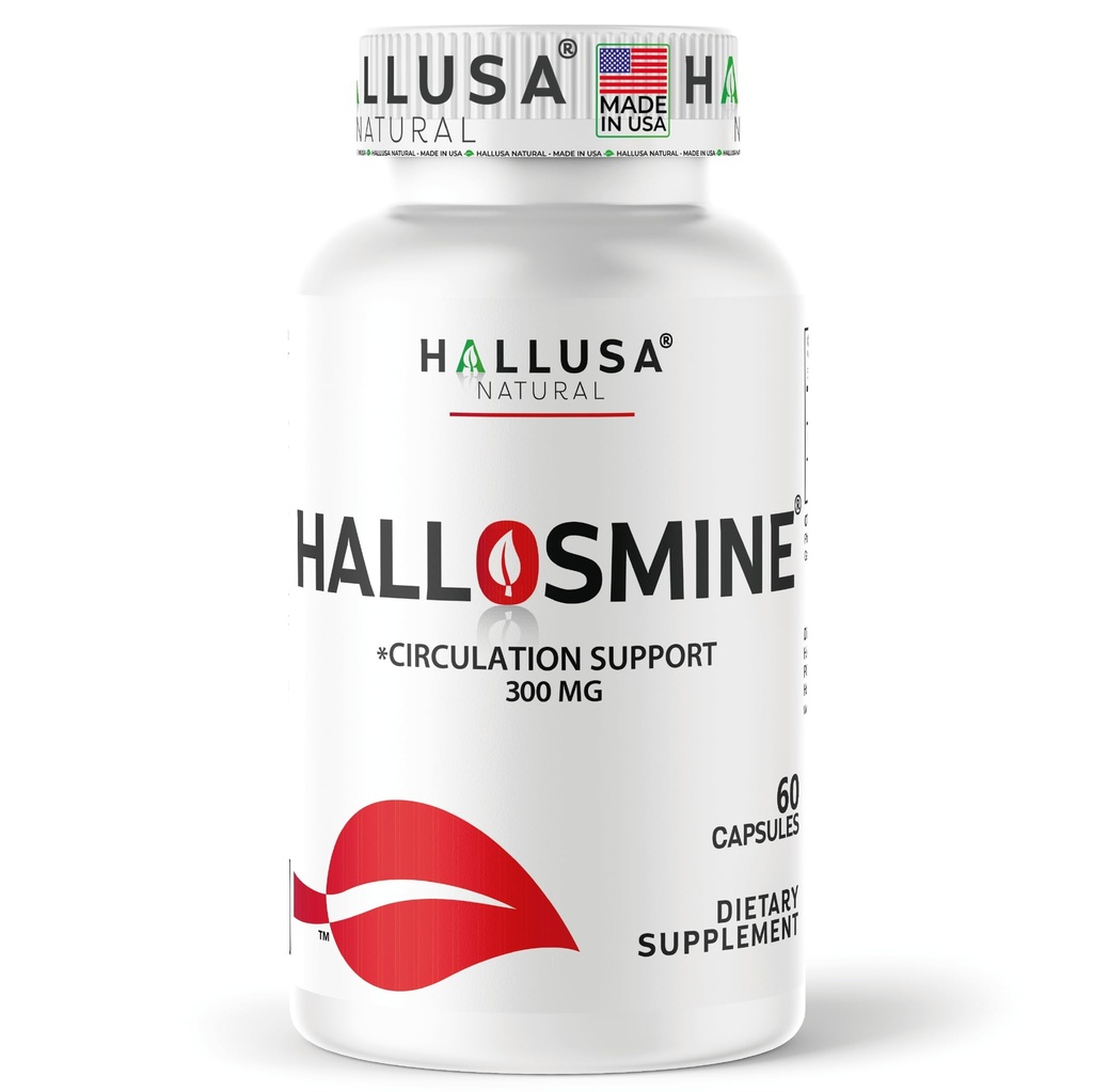 Hallusa Natural Diosmin Circulation - Support for Circulation and Veins - DIOSMIN - DIOSMINE- DIOSMINA - Circulation & Vein Support Supplement