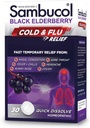 Sambucol Cold and Flu Relief Tablets - Homøopatisk Cold Medicine, Cold Remedy til voksne, Black Elderberry til Colds, Zink Cold Remedy - 30 Greve