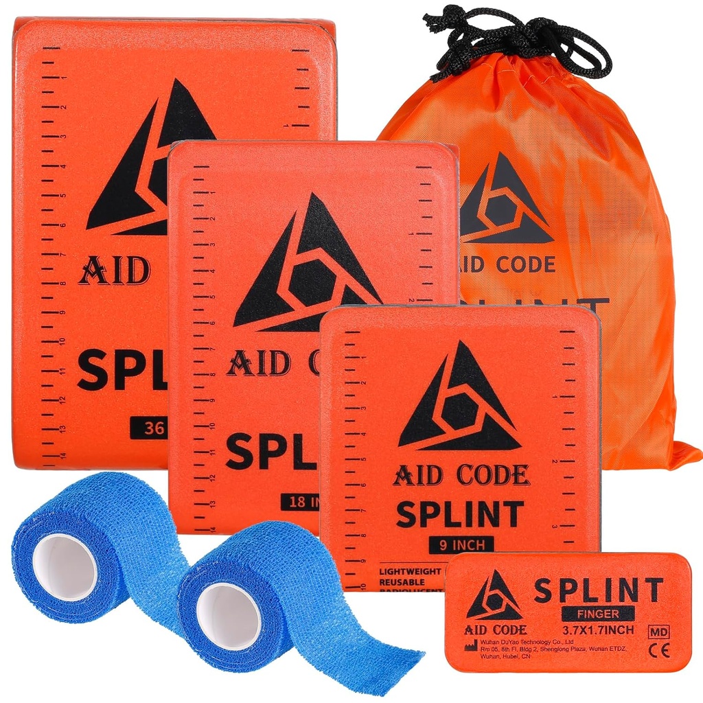 Førstehjælp Splint 36 "X 4.3", Emergency Splint Kit til Arm Leg Broken Bones Fraktur, Ideel til sport, Home, Førstehjælp Genopfyldning og Kæledyr (4 pack combo)