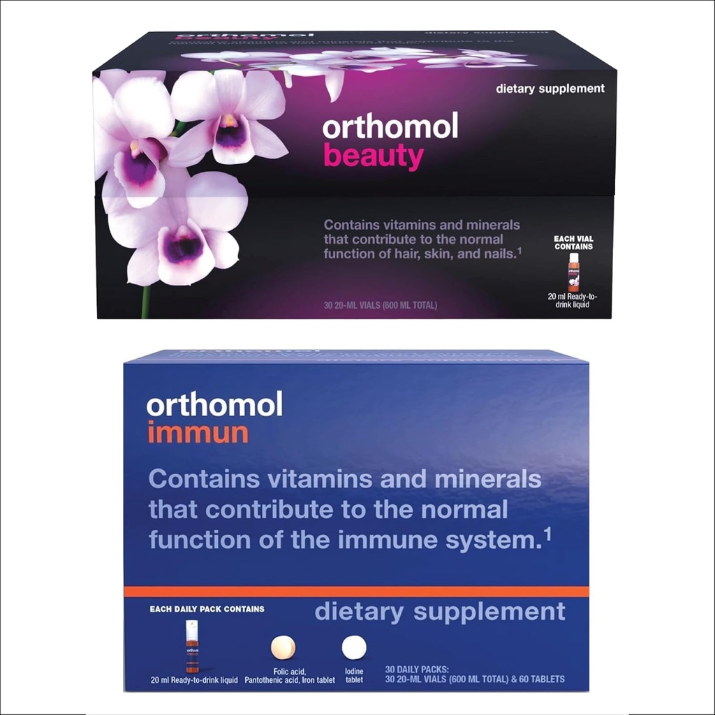 Orthomol Immun & Beauty Hætteglas, Women 's Beauty and immun Support Support, 30-dages levering