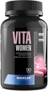 Maxler VitaWomen Premium Multivitamin til kvinder - Kosttilskud til kvinder - Hår hud og negle Vitamin A B C D E K, Omega-3, Biotin, Antioxidanter, Enzymer - 90 tabletter