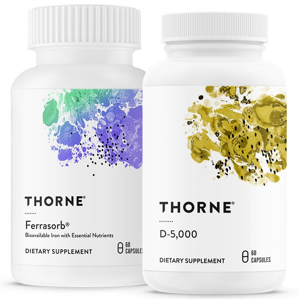 THORNE - Wellness Support - Blood Support & Vitamin D-5000 Combo - 60 Servere