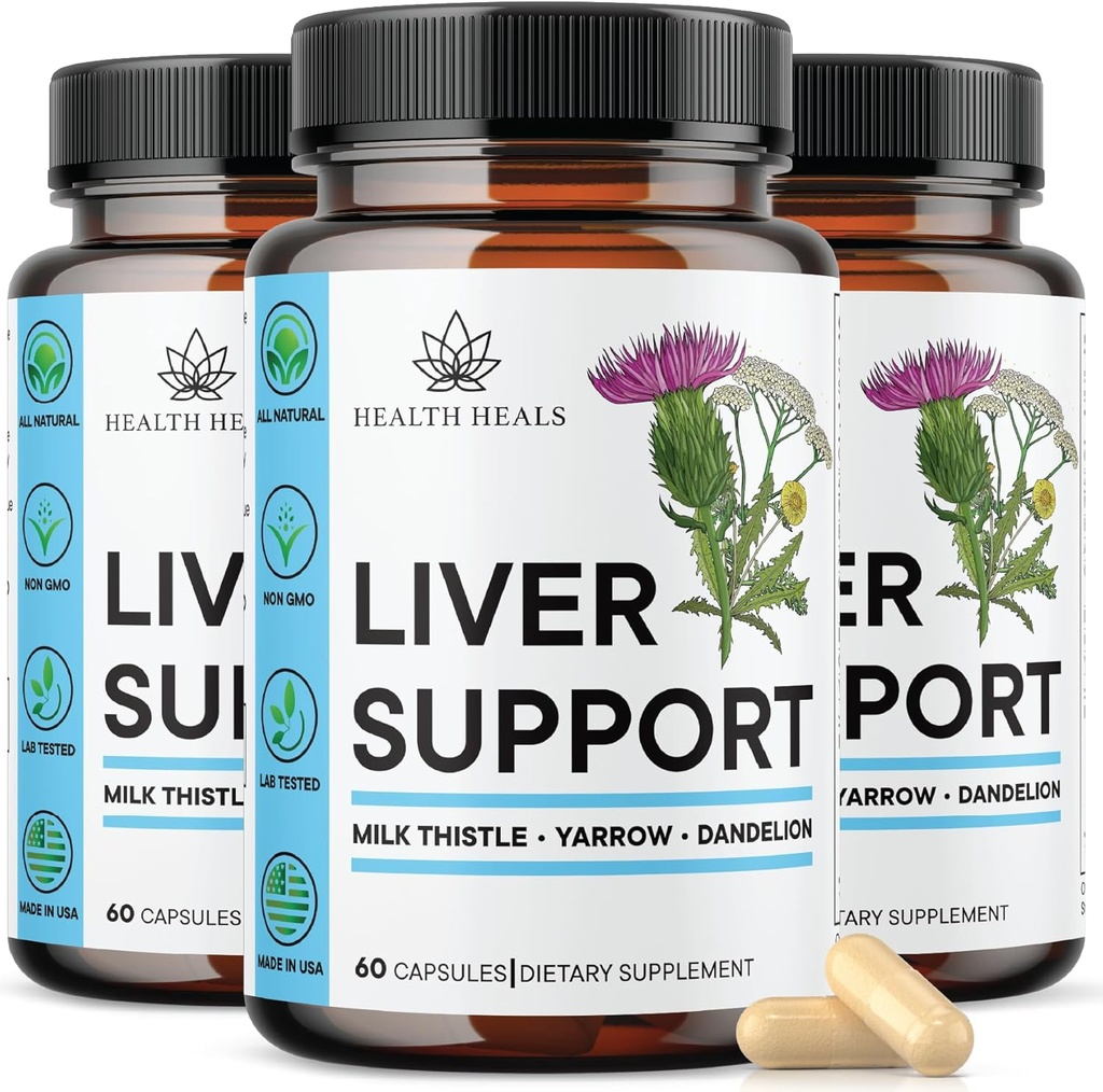 Leverrens & reparation Formel - Herbal leverstøtte tillæg med mælk Thistle Mælkebøtte rod gurkemeje, Artichoke ekstrakt for leversundhed - 180 Greve