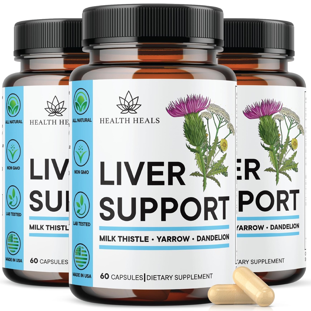 Leverrens & reparation Formel - Herbal leverstøtte tillæg med mælk Thistle Mælkebøtte rod gurkemeje, Artichoke ekstrakt for leversundhed - 180 Greve