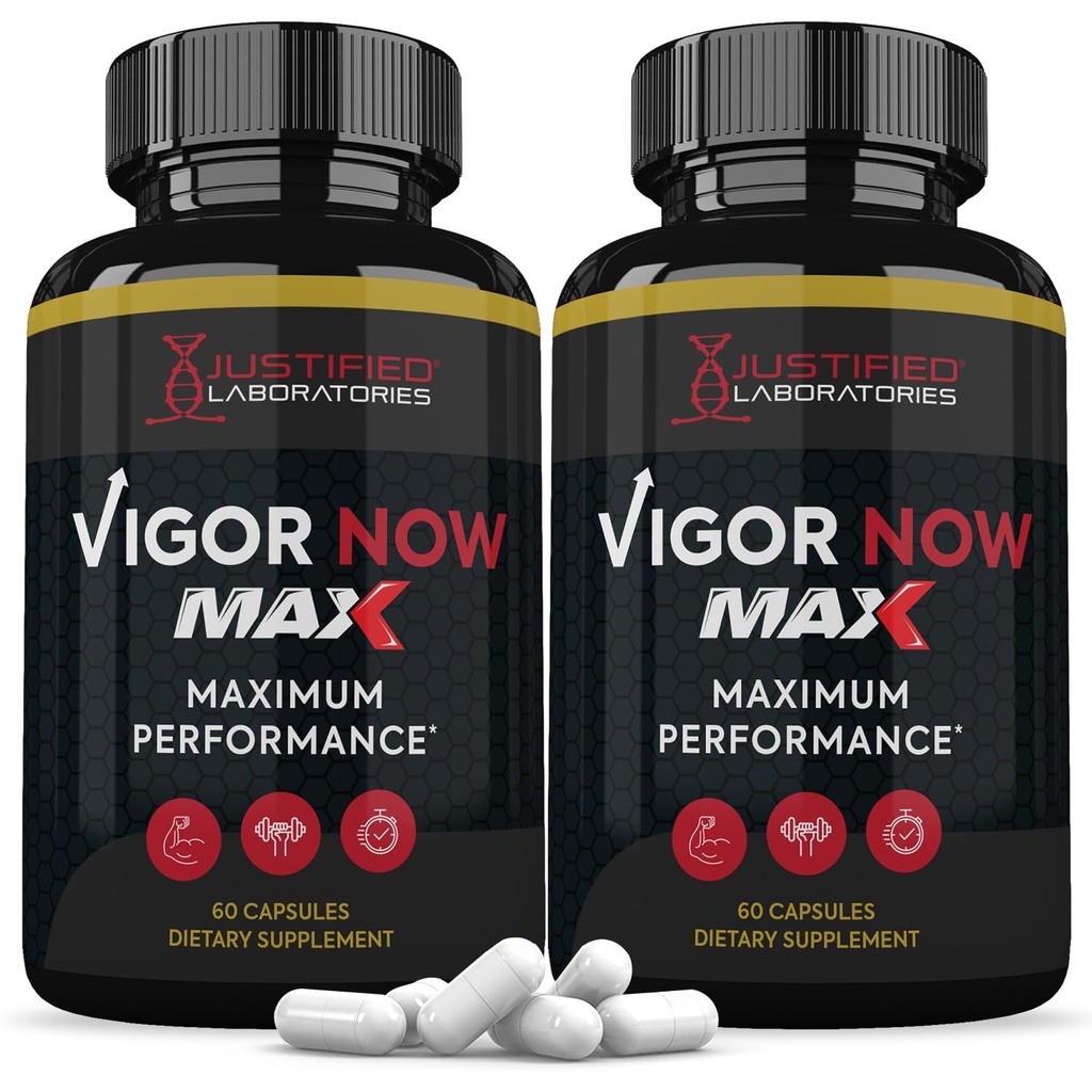 Justified Laboratories (2 Pack Vigor Nu Max 1600MG Advanced Men 's Health Formel 120 Kapsler
