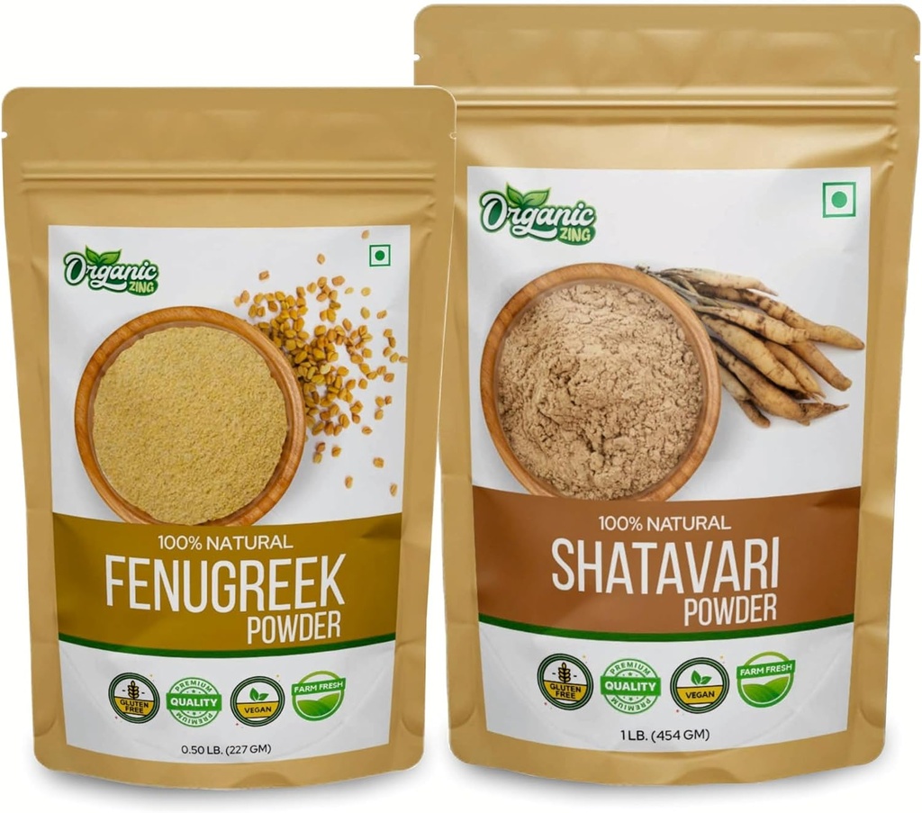 ORGANISK ZING Shatavari - 454g & Bukkehorn Powder- 227g