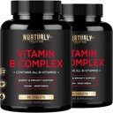 Vitamin B Complex - Indeholder alle essentielle B-vitaminer - B1, B2, B3, B5, B6, B7, B9, B12 og biotin - Super B Complex Vitamin for Energy, Immunity Support - 180 tabletter