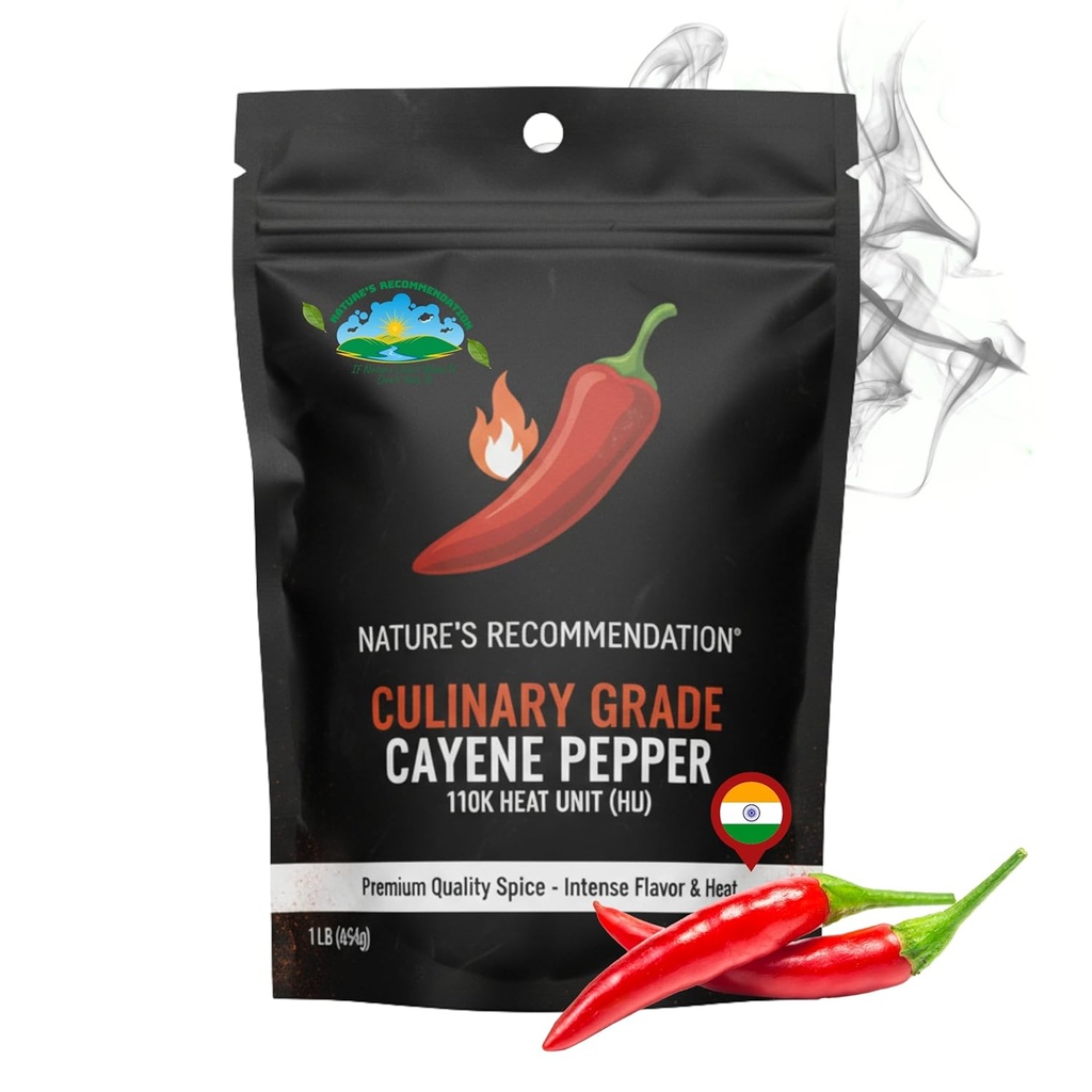 Ren varme Indian Cayenne peber pulver -capsicum år, 1 LB krydret og Potent pulver 110k H.U. Gluten Free, Food Service Størrelse Vegan af Sweet Sunnah