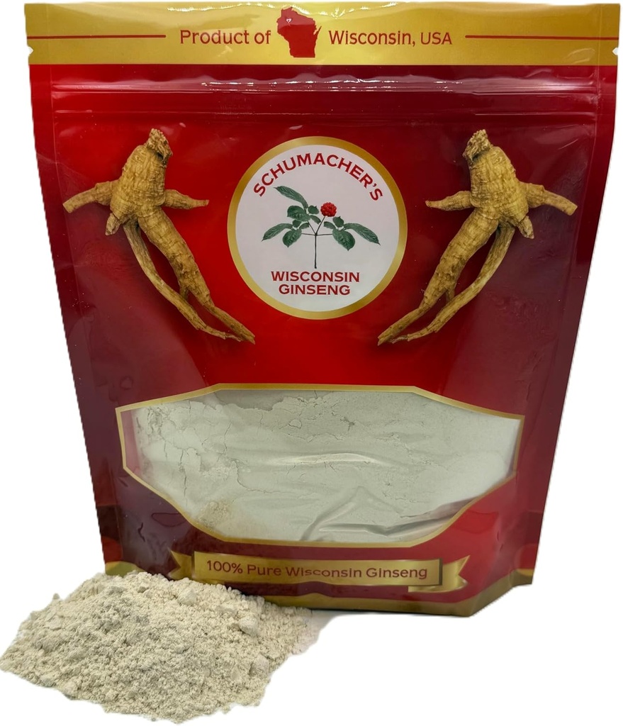 Pure Wisconsin Ginseng Powder 8 Ounce Gave Bag
