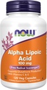Now Foods Supplements, Alpha Lipoic Acid 100 mg med Vitaminer C & E, Free Radical Scavenger *, 120 Veg kapsler