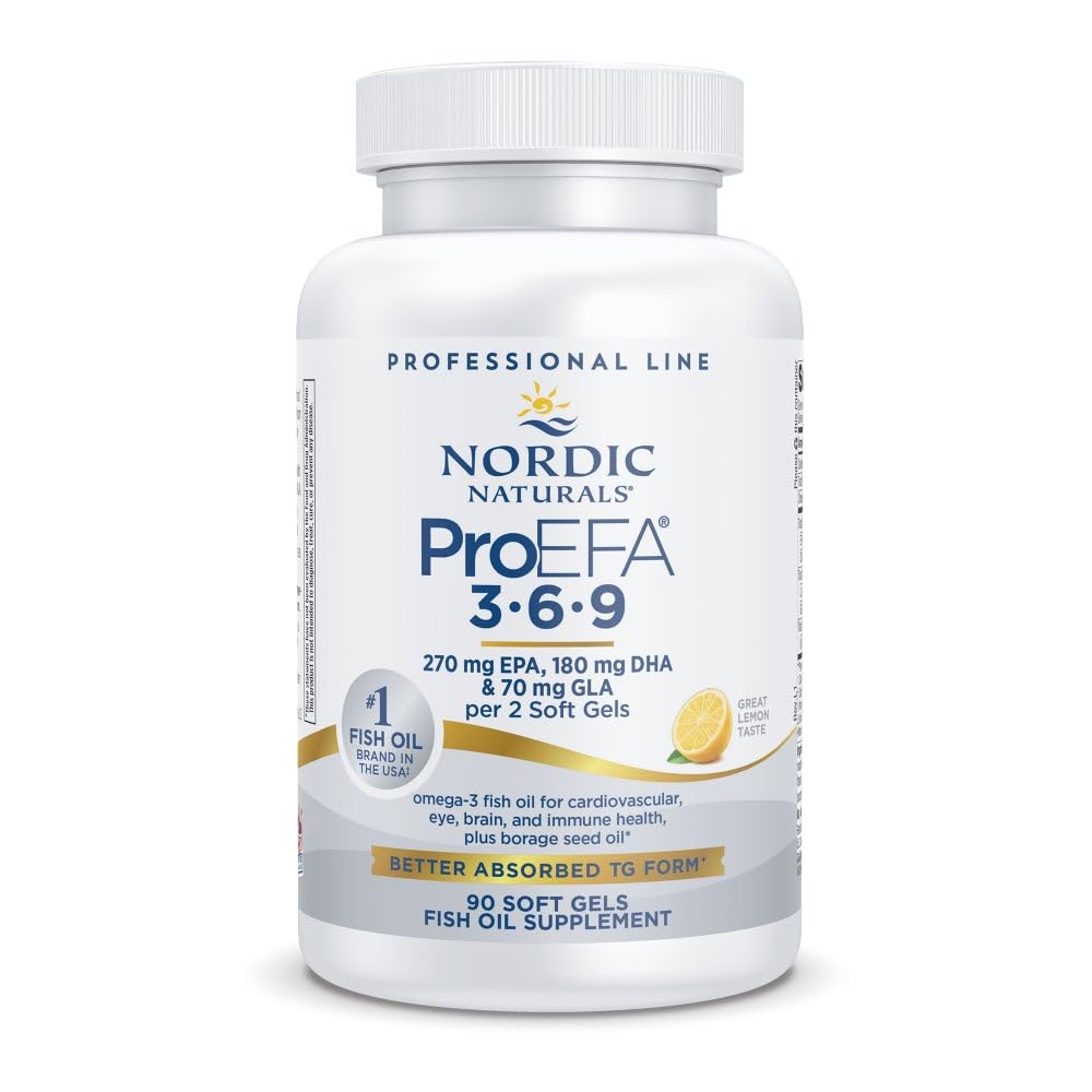 Nordic Naturals ProEFA 3- 6- 9, Lemon Flavor - 90 Soft Gels - 565 mg Omega-3 - EPA & DHA med tilsat GLA - Sund hud, kognition, & positiv mood - ikke-GMO - 45 Serveringer