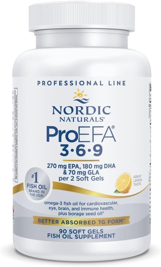 Nordic Naturals ProEFA 3- 6- 9, Lemon Flavor - 90 Soft Gels - 565 mg Omega-3 - EPA & DHA med tilsat GLA - Sund hud, kognition, & positiv mood - ikke-GMO - 45 Serveringer