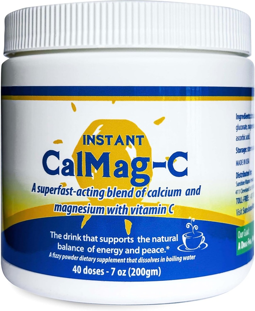 Instant Cal Mag C - Fastvirkende, Absorberet Calcium, Magnesium og C-vitamin - Repromises Calcium & Magnesium, Forbedrer kropsfunktion & hjælper med at forebygge fejl - Forbedret søvn