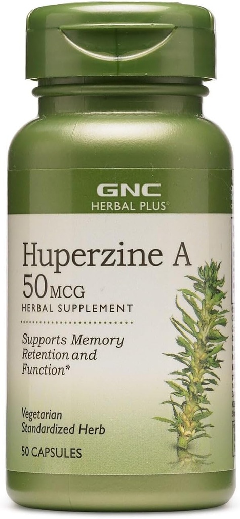 GNC Herbal Plus Huperzine A 50mcg tillæg, Vegetarisk, 50 Servere