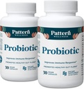Mønster Wellness Probiotic Supplement - 51 Millioner CFU - Understøtter fordøjelsesbalance & Gut Wellness - Mindfully Sourced, Non- GMO - 60 Veganske kapsler