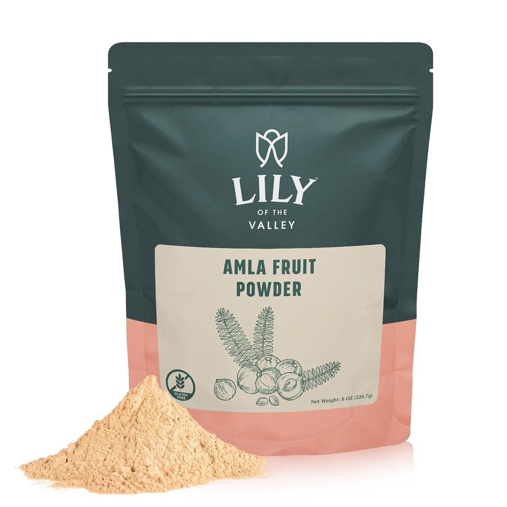 Lilje af dalen Amla Berry Powder (Amalaki) - Ideel til madlavning og skønhedspleje - Rich in Antioxidant & C-vitamin - Natural, Vegan & Gluten- Free - Pakket i resealable Pouch (8oz, 226g)