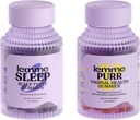 Lemme Sleep & Purr Bundle - Sleep Gummies, en drug- Free Nighttime Aid & Purr Vaginal Probiotiske Gummies for Women - Gluten Free, Gelatine Free, Non- GMO - 60 Greve hver