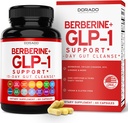GLP-1 Supplement 14 i 1 Formel (GLP1 tillæg med berberine, ACV, Chrom, Cylon Cinnamon, gurkemeje & mere) Support Gut Health & Metabolisme - tredjeparts testet, Vegan Safe & USA Made