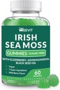 Sea Moss Gummies, Irish Sea Moss med Black Seed Oil, Ashwagandha, Bladderwrack og Burdock Root - Understøtter hud Immunitet
