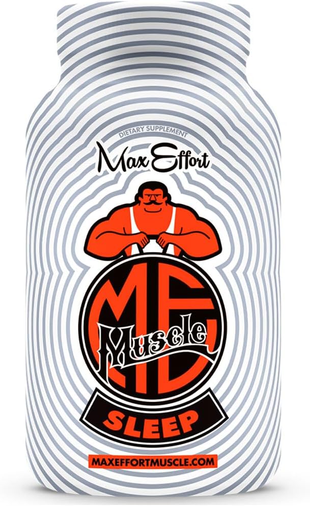 Max Effefort Sleep, Sleep Support for voksne med 95 MG Magnesium Citrate, 200 MG L Theanin og 3 MG Melatonin, Quality Sleep Formel med ingen groggy bivirkninger, 60 kapsler, 30 Servere
