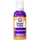 ARM & HAMMER Simply Saline Nighttime Drug- Free Mist for Nasal Congestion om natten, Ekstra Styrke, Calming Eucalyptus, Sikker at bruge med Rx og OTC, For voksne og børn alder 2 +, 4.6 oz (129 g)