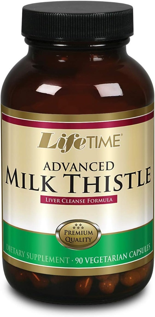 LIFETIME Milk Thistle Blend Lever Rengøring Formel 124; Med Mælkebøtte Rod og gurkemeje (90 CT)