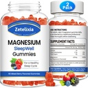 Magnesium Glycinat Gummies, høj absorption Magnesium supplement til voksne børn, afslapning, hjerne, muskel & ben støtte, melatonin fri, sukker fri, blandet berry flavor, 120 Cts