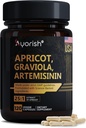 Apricot 1000 mg med Soursop Graviola & Artemisinin Extract Capsule (120 Count), Non- GMO