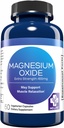 MD. Life Magnesium Oxide 400mg Kapsler - Høj Absorption Magnesium supplement for ben kramper, søvn & vaskulær sundhed - 60 Kapsler - Non- GMO piller til kvinder