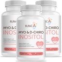 Myo- Inositol & D- Chiro Inositol supplement til kvinder - Ideel 40: 1 Ratio - Støtte kvinders Hormone Balance & Fertilitet & ovarie Sundhed - Vegansk pulver kapsler - 90-dages forsyning