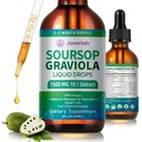 Soursop Graviola Liquid Drops Supplement med Sea Moss Extract, Soursop Bitters Liquid til Cell Support & Regeneration, Immunitet, Lever, Antioxidant, Graviola Leaves Extract 2 Måned Supply 60ML