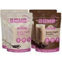 Blender Bomber Bombe Co. Bomb Plante Protein, Chokolade & Vanilla Protein Powder med 21g Protein, Aminosyrer, Zero Sugar, Pea Protein, Kakao, Chia Frø, Vanilla & Monk Frugt, 60 Srvgs