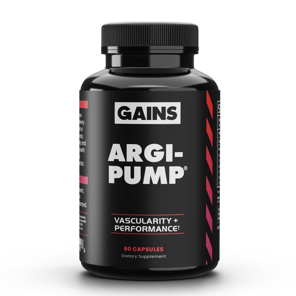 Gevinster i Bulk L Arginin Aminosyrer supplement til nitrogenoxid støtte, Kosttilskud til mænd med L- arginin, L Citrullin og L Ornithin, Muskelpumpe, energi og hjerte sundhed support, 90 kapsler