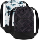 GOMOYO 2- Pack Kvinder Floral Plum Løbegang rygsæk med justerbar skulderrem, 18 x 14 x 7 inches, Perfekt til Gym, Rejser og Overnatninger