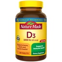 Nature Made Vitamin D3 1000 IE (25 mcg), Vitamin D supplement til ben, tænder, muskel og immunforsvar, 300 tabletter, 300 dages forsyning
